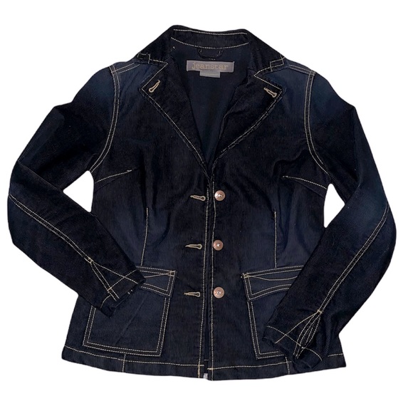 jeanstar Jackets & Blazers - Distressed Black Corduroy Blazer/Jacket (M)